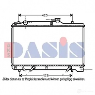 Радиатор охлаждения двигателя AKS DASIS 7 IBX30L Suzuki Baleno (EG) 1 1995 – 2002 4044455202172 320014n