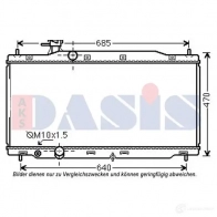 Радиатор охлаждения двигателя AKS DASIS 010024n 4044455547938 Honda CR-V 3 (RE) Кроссовер 2.4 i VTEC 4WD (RE7) 166 л.с. 2009 – 2025 2QEZO P