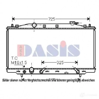 Радиатор охлаждения двигателя AKS DASIS YMK3 I8 4044455461876 Honda Accord 8 (CU, CW, TF) 2007 – 2012 100066n