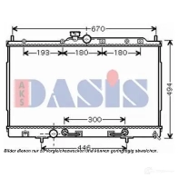 Радиатор охлаждения двигателя AKS DASIS Mitsubishi Outlander 1 (CU5) Кроссовер K PUE8WL 4044455447351 140085n