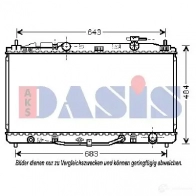 Радиатор охлаждения двигателя AKS DASIS 210206n 4044455459019 Toyota Camry (XV40) 4 2006 – 2012 SRZ1 8