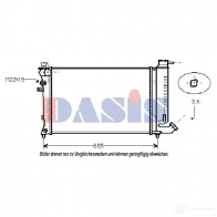 Радиатор охлаждения двигателя AKS DASIS 4044455200031 Peugeot 306 1 (7A, 7C, N3, N5) Хэтчбек 1.9 D 68 л.с. 1994 – 2001 060013n UK ZKMZ8