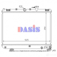 Радиатор охлаждения двигателя AKS DASIS 4044455205890 510001n WSY 8MH 874168
