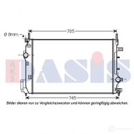 Радиатор охлаждения двигателя AKS DASIS 4044455500599 VBB SY 190014n Saab 9-3 (YS3F) 2 Кабриолет 1.9 TTiD 130 л.с. 2007 – 2015