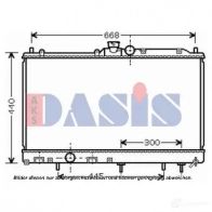 Радиатор охлаждения двигателя AKS DASIS 6F GML 869926 4044455447344 140084n