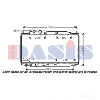 Радиатор охлаждения двигателя AKS DASIS 868453 4044455458333 J6LD G 100059n