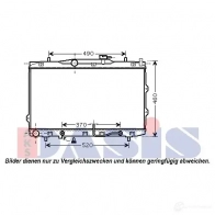 Радиатор охлаждения двигателя AKS DASIS 4044455458456 WSEQ 9 Kia Cerato 510095n