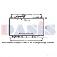 Радиатор охлаждения двигателя AKS DASIS 9XT 5L8 4044455548331 110080n Mazda 6 (GH) 2 2007 – 2012