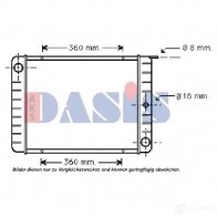 Радиатор охлаждения двигателя AKS DASIS 6109006 JPZ 5AV 4044455106760 220180n