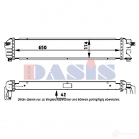 Радиатор охлаждения двигателя AKS DASIS 120015n Mercedes C-Class (S203) 2 Универсал 2.5 C 230 (2052) 204 л.с. 2005 – 2007 D9O 0UZ1 4044455197997