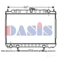 Радиатор охлаждения двигателя AKS DASIS Nissan X-Trail (T30) 1 Кроссовер 2.2 Di 4x4 114 л.с. 2001 – 2005 070122n D428 CP 4044455444480