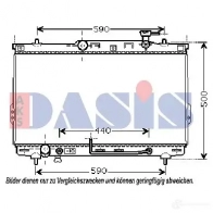 Радиатор охлаждения двигателя AKS DASIS 4044455207887 510045n Hyundai Santa Fe (SM) 1 Кроссовер 2.7 V6 4x4 173 л.с. 2001 – 2006 L 4LNC3U