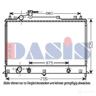 Радиатор охлаждения двигателя AKS DASIS 4044455458609 110063n QJJEL2 K Mazda CX-7