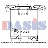 Радиатор охлаждения двигателя AKS DASIS GD AW8 4044455160229 400007n 873415