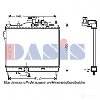 Радиатор охлаждения двигателя AKS DASIS 560002n GHRNS K 4044455205562 Hyundai Getz (TB) 1 Хэтчбек 1.5 CRDi 82 л.с. 2003 – 2005