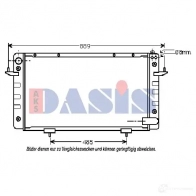 Радиатор охлаждения двигателя AKS DASIS 4044455190745 370440n Land Rover Discovery 1, 2 (L318) Внедорожник 4.0 V8 4x4 185 л.с. 1998 – 2004 JVF0W 8