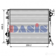 Радиатор охлаждения двигателя AKS DASIS 867298 4044455683872 6Y 3ADCK 070192n