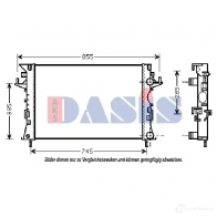 Радиатор охлаждения двигателя AKS DASIS 180044n G 44DL7 Renault Espace (JK0) 4 Минивэн 3.0 dCi (JK0J. JK0V) 177 л.с. 2002 – 2025 4044455200222
