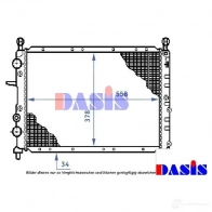 Радиатор охлаждения двигателя AKS DASIS 4044455195092 3 9E9AB 080000n 867559