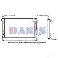 Радиатор охлаждения двигателя AKS DASIS Citroen Xantia 1 (X1, X2) Хэтчбек 2.0 HDI 90 90 л.с. 1999 – 2003 4044455194644 160018n VX JMKK