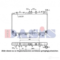 Радиатор охлаждения двигателя AKS DASIS 4044455173304 070360n S 02LV Nissan Primera (P10) 1 1990 – 1996