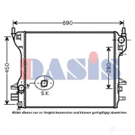 Радиатор охлаждения двигателя AKS DASIS 370049n 4XHOI G Jaguar S-Type 4044455435457