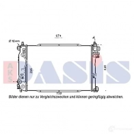 Радиатор охлаждения двигателя AKS DASIS 510152n 790 1O 4044455540106 Chevrolet Epica