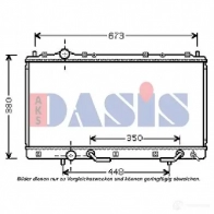 Радиатор охлаждения двигателя AKS DASIS 140087n 4044455447375 KEDG 9G2 869929