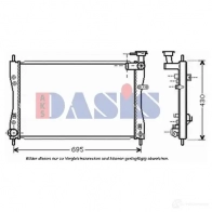 Радиатор охлаждения двигателя AKS DASIS 2 53ZTN 869921 4044455447306 140079n