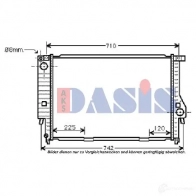 Радиатор охлаждения двигателя AKS DASIS 050500n 4044455171225 Bmw 8 (E31) 1 Купе Q1IN1 O