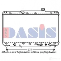 Радиатор охлаждения двигателя AKS DASIS 210950n 4044455186816 AD XUW0F 871759