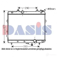 Радиатор охлаждения двигателя AKS DASIS 4044455462071 510111n Kia Cerato (LD) 1 2004 – 2008 J OG9F