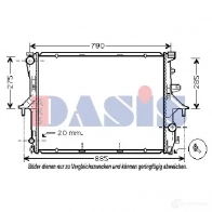 Радиатор охлаждения двигателя AKS DASIS G49O S0 Audi Q7 044001n 4044455204589