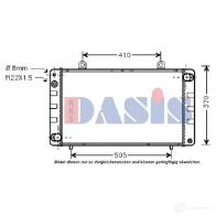Радиатор охлаждения двигателя AKS DASIS 4044455185703 190040n NQI ZE 871466