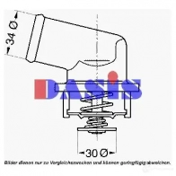 Термостат ож AKS DASIS 4044455703136 751907n Opel Tigra (A) 1 Купе 1.6 16V (F07) 106 л.с. 1994 – 1998 HCRL JQU