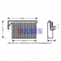 Испаритель кондиционера AKS DASIS 6109420 820095n 4044455343981 GDF TD32