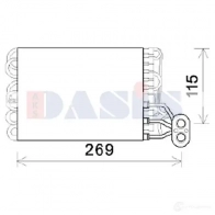 Испаритель кондиционера AKS DASIS 4044455555636 878579 820378n OD 8U13