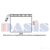 Испаритель кондиционера AKS DASIS Opel Astra 820365n 85Z K5L 4044455541806