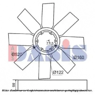 Крыльчатка охлаждения двигателя AKS DASIS 4044455354239 1423284317 KQ8IEW M 228027n