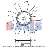 Крыльчатка охлаждения двигателя AKS DASIS 128098n 4044455449256 57K5 AC 869295