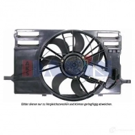Вентилятор радиатора AKS DASIS 4044455017561 228043n JUE1 Y Volvo V50 1 (545) Универсал 1.6 D 110 л.с. 2005 – 2011