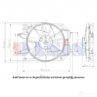 Вентилятор радиатора AKS DASIS 098300n IL8Z E Ford Focus 1 Хэтчбек 1.4 16V 75 л.с. 1998 – 2004 4044455306290