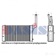 Радиатор печки, теплообменник AKS DASIS 069080n Citroen Saxo 1 (S0, S1) Хэтчбек 1.5 D 54 л.с. 1996 – 2003 Q 3PJY1 4044455266600