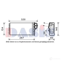 Радиатор печки, теплообменник AKS DASIS SWC 08G 867144 069005n 4044455500674