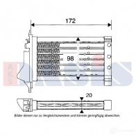 Радиатор печки, теплообменник AKS DASIS 079006n Nissan March FU AE70 4044455563990