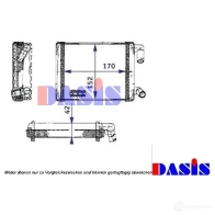 Радиатор печки, теплообменник AKS DASIS 139360n 869844 K 5B29T 4044455267720 - Изображение 1