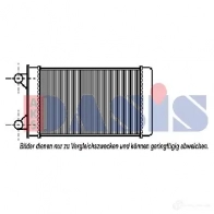 Радиатор печки, теплообменник AKS DASIS Volkswagen Transporter (T4) 4 Грузовик 2.4 D 75 л.с. 1997 – 2003 4044455266372 W MZFIES 049120n