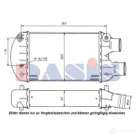 Интеркулер AKS DASIS GD MRV4 Fiat Multipla 087080n 4044455292760