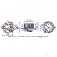 Моторчик печки, вентилятора AKS DASIS 730004n Z8C UQ Audi A4 (B6) 2 Седан 3.0 218 л.с. 2001 – 2004 4044455554097