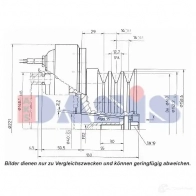Шкив компрессора кондиционера AKS DASIS 4044455371472 83X EKV5 1423287723 851136n